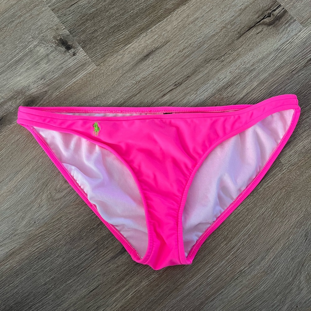 Ralph Lauren Neon Pink Bikini Bottoms (L)